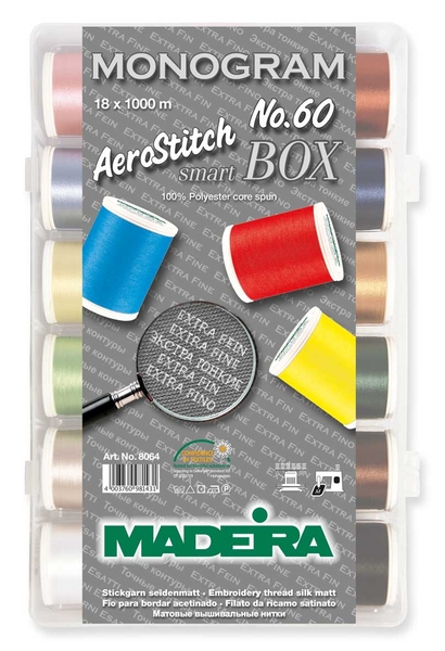 CAJA SMARTBOX AEROSTITCH Nº 60 - 1000M 18 BOBINAS